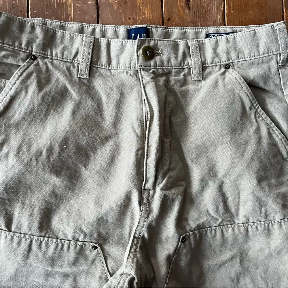 GAP Men's Carpenter Pants 30x30 Khaki Beige Relaxed Fit Workwear - Picture 5 of 9